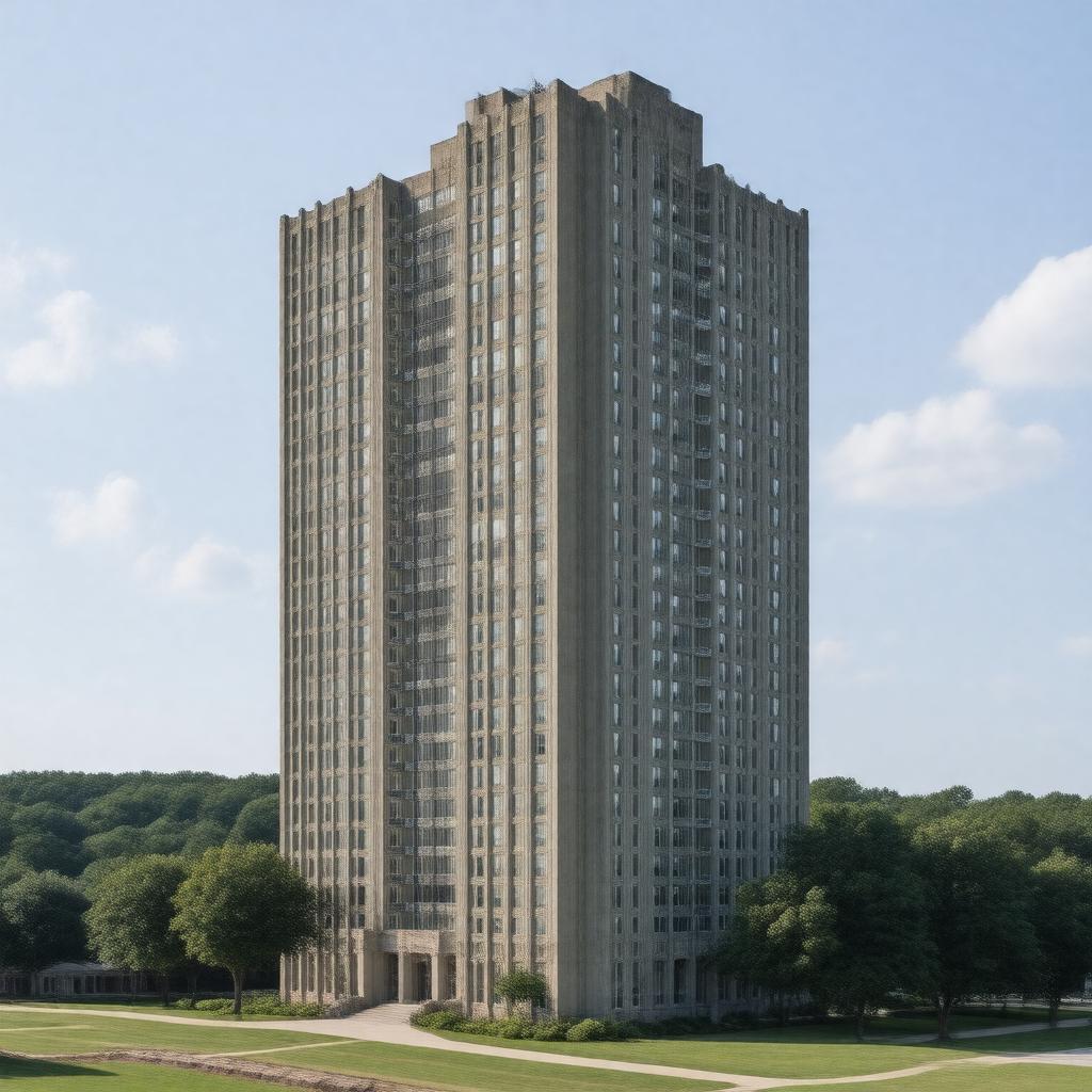 AI-created image of John Adams Tower