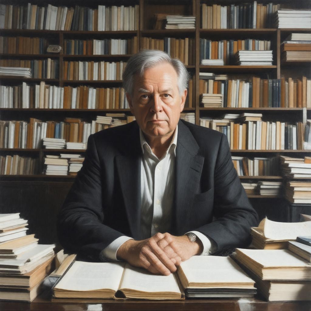 AI-created image of John Ashbery