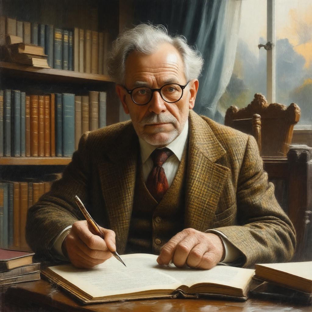 AI-created image of John Banville