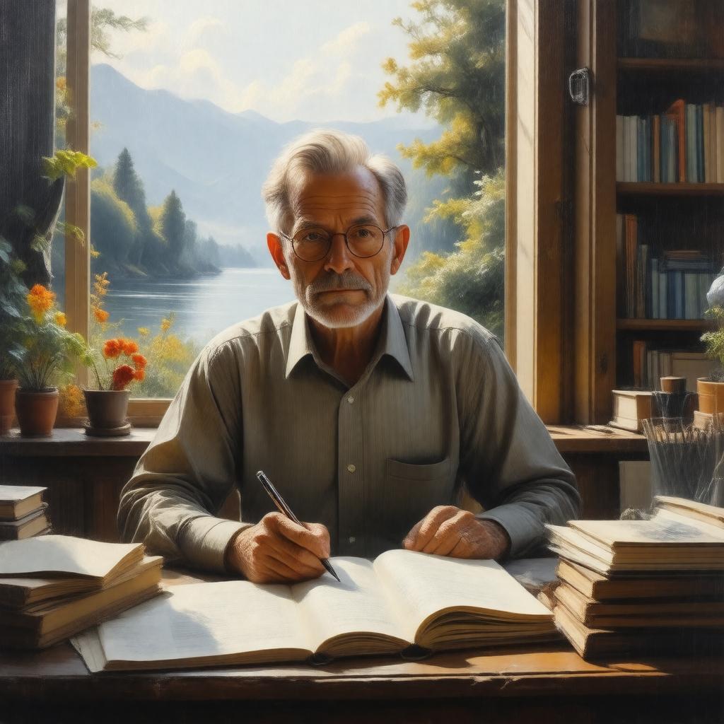 AI-created image of John Barth