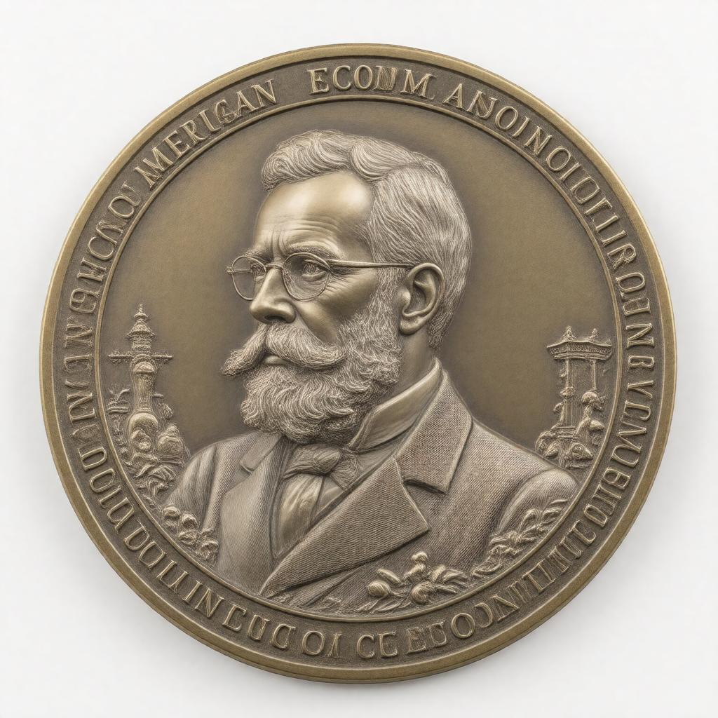 Click to view larger image AI-created image of John Bates Clark Medal