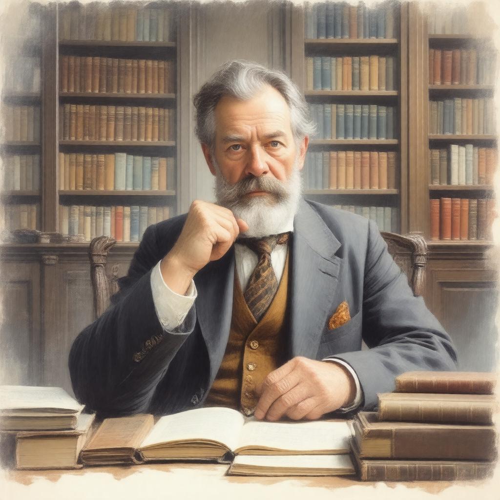 AI-created image of John Fowles