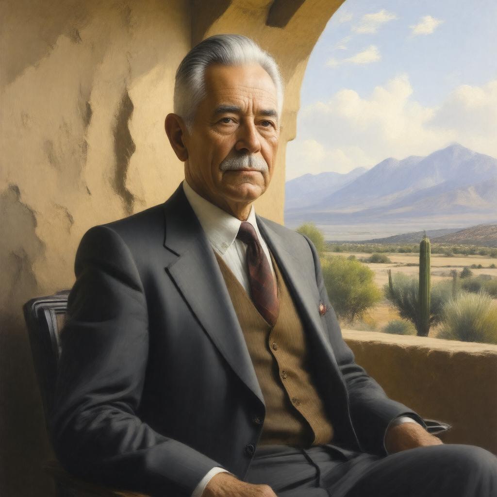 AI-created image of John Gaw Meem