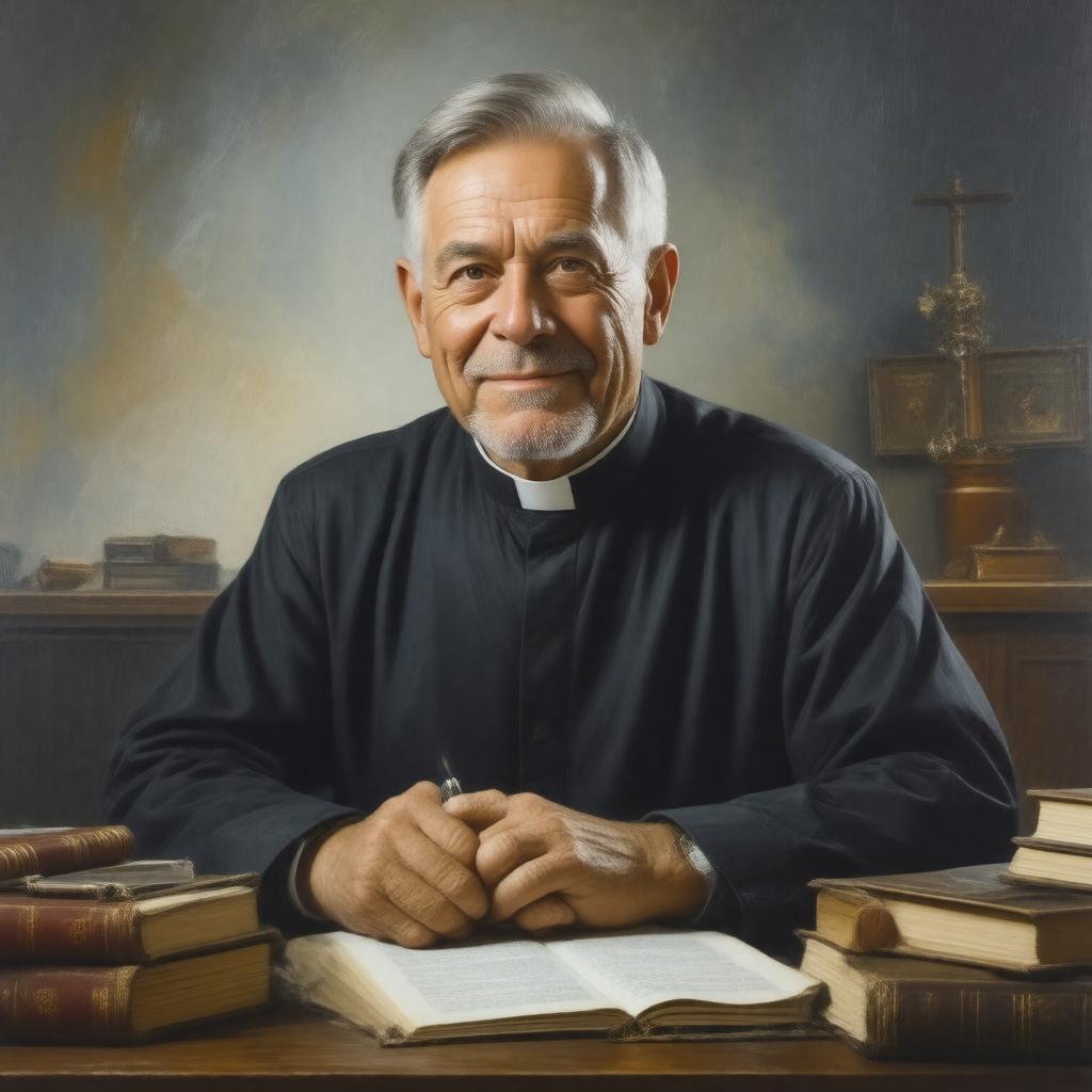 AI-created image of John Hardon