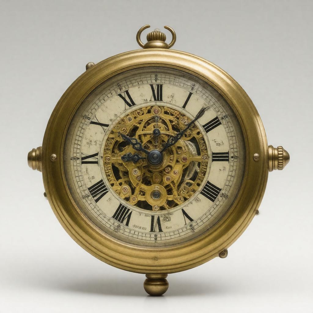 Click to view larger image AI-created image of John Harrison's marine timekeeper H5