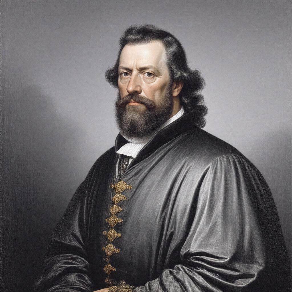 AI-created image of John Harvard