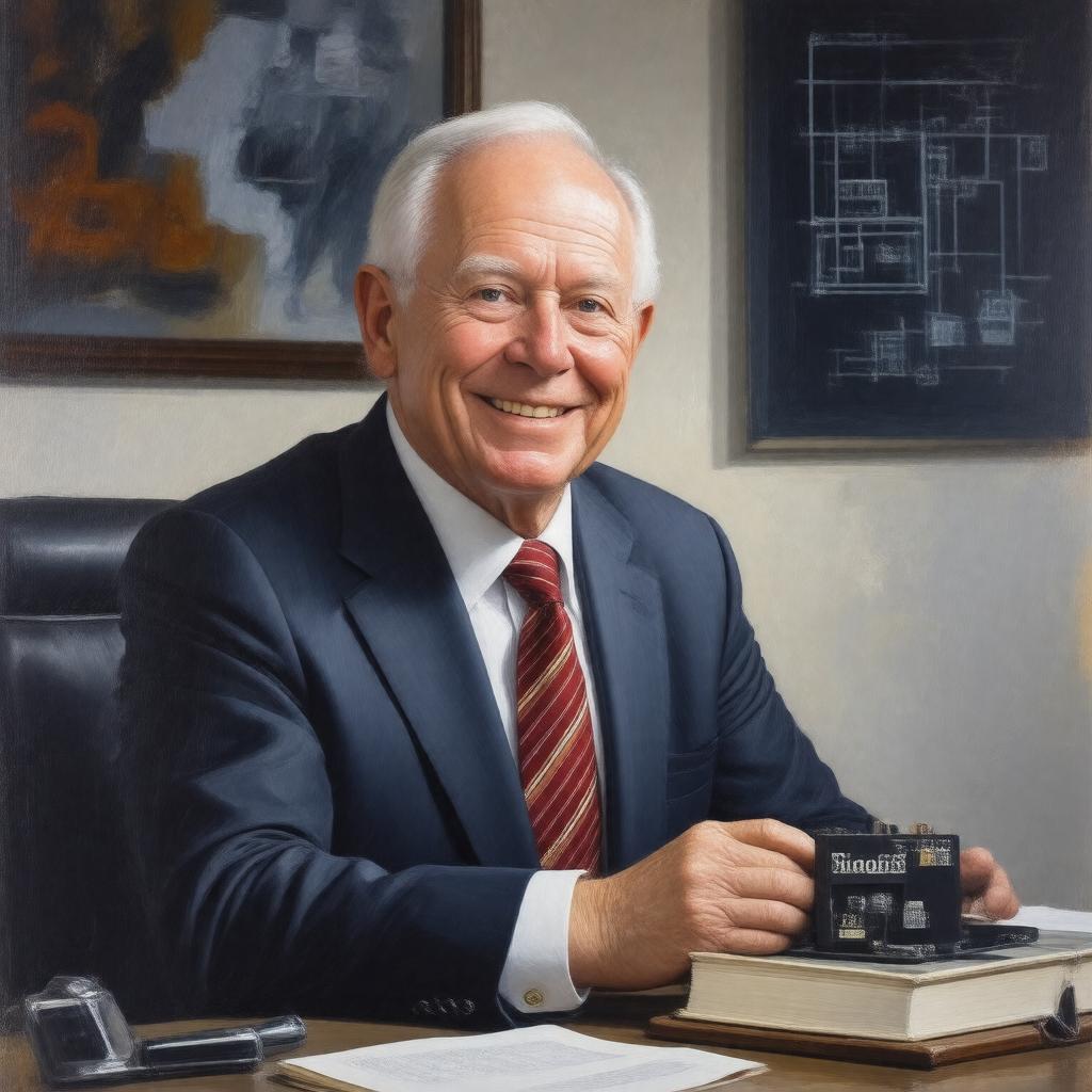 AI-created image of John Hennessy