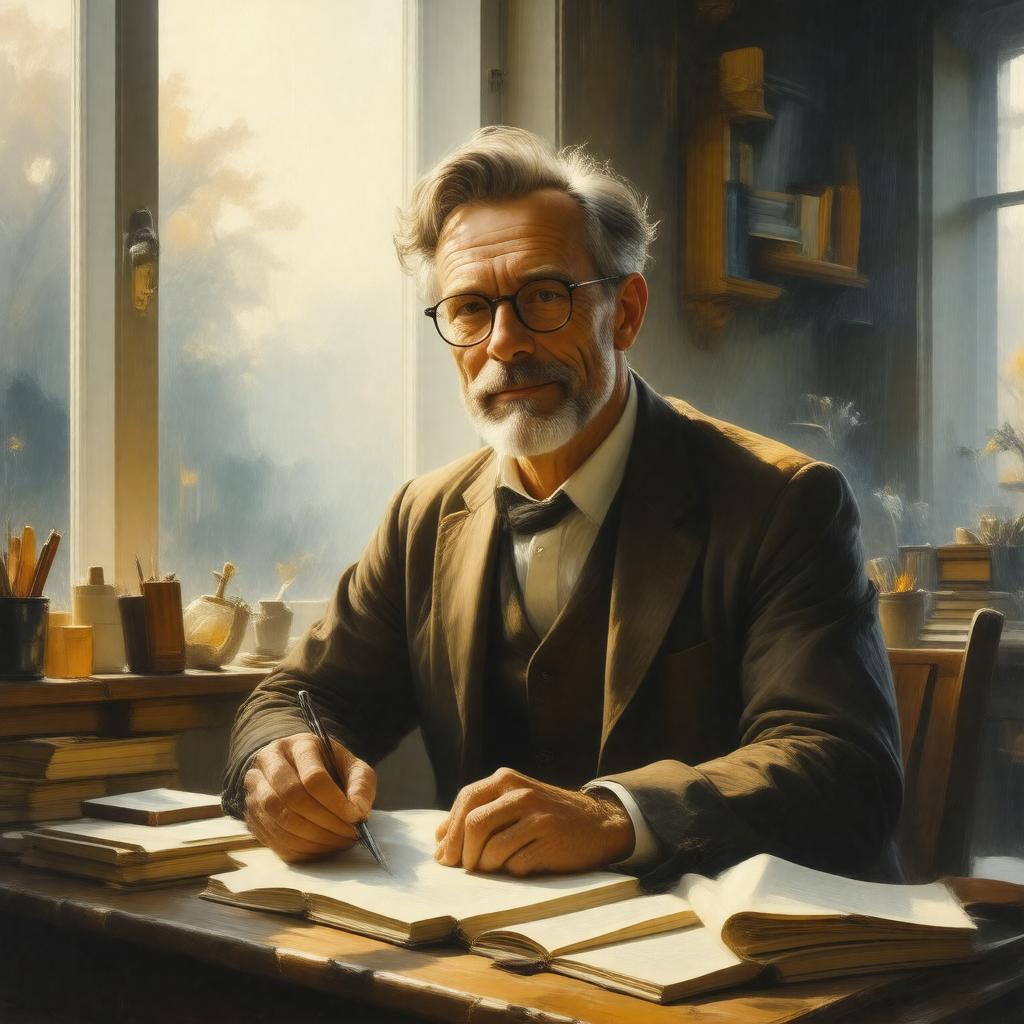 AI-created image of John Hollander