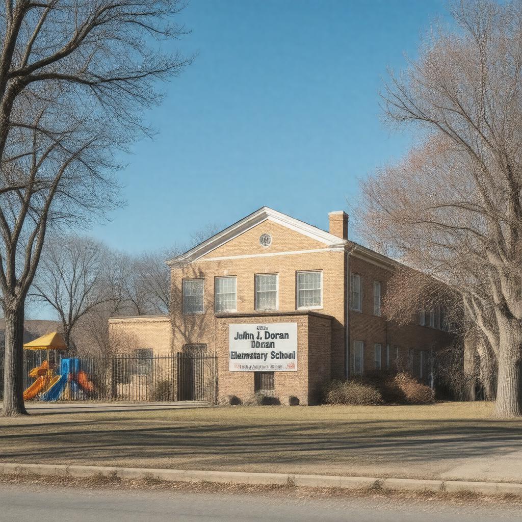 AI-created image of John J. Doran Elementary School