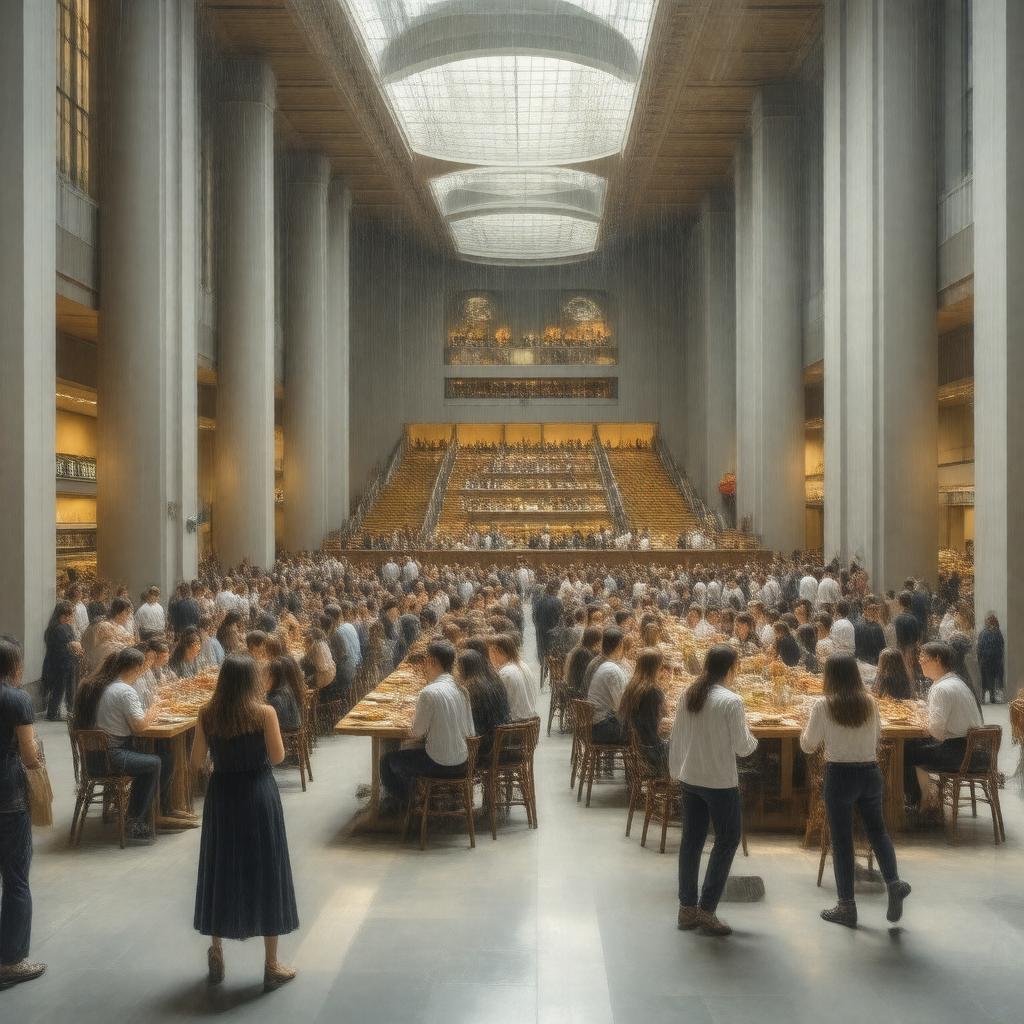 AI-created image of John Jay Dining Hall