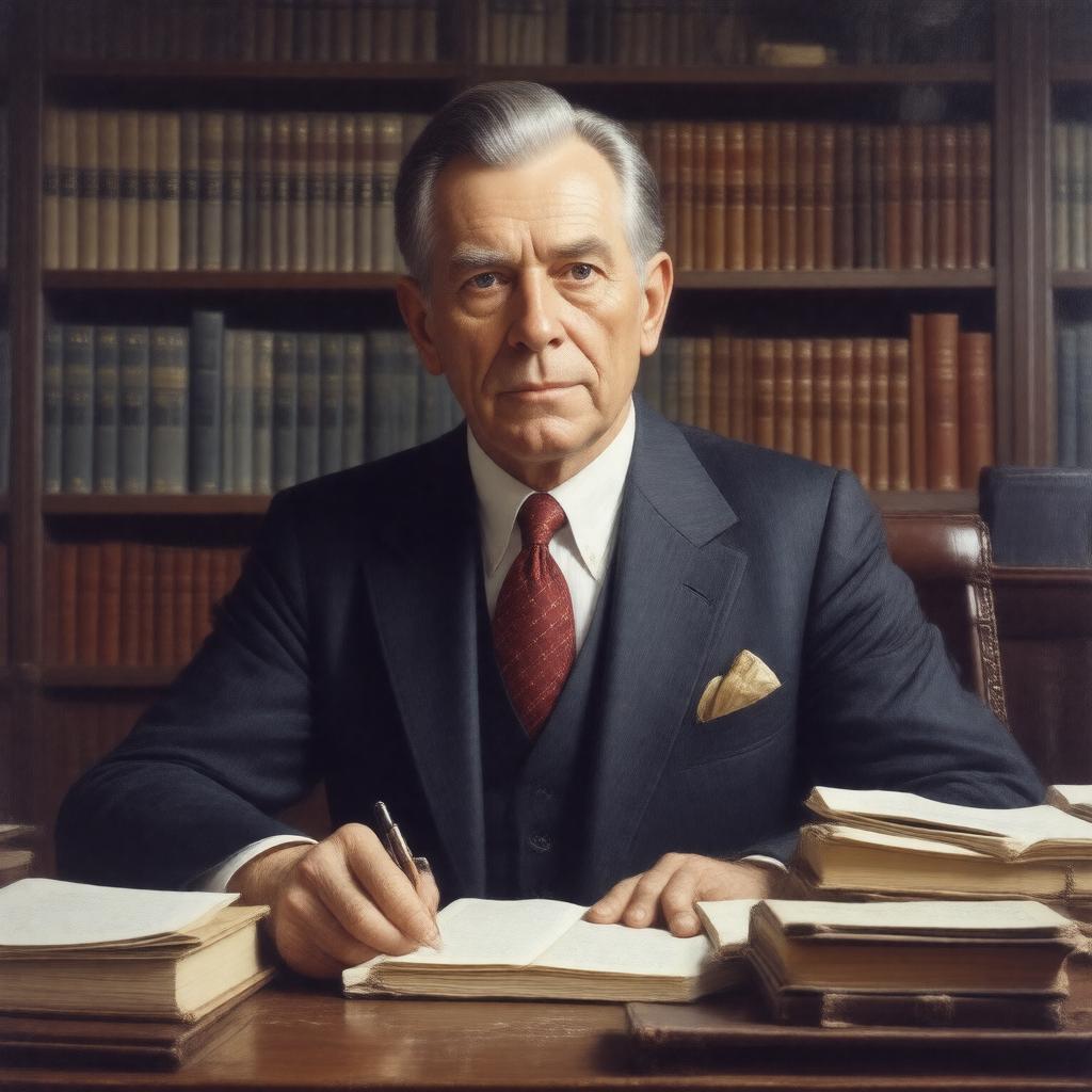 AI-created image of John Kenneth Galbraith