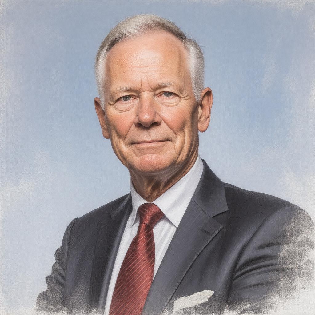 Click to view larger image AI-created image of John Langmore