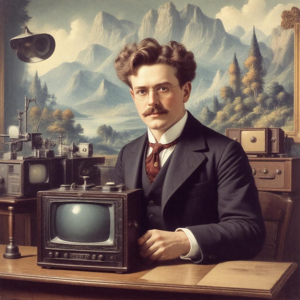 AI-created image of John Logie Baird