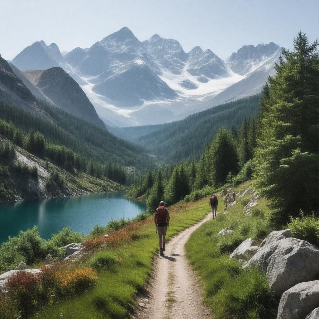 AI-created image of John Muir Trail