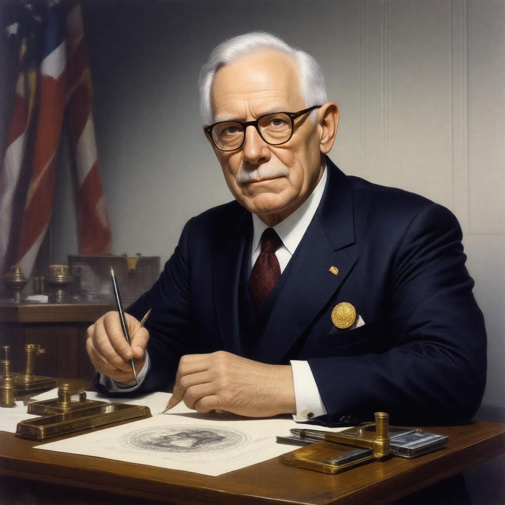 Click to view larger image AI-created image of John R. Sinnock