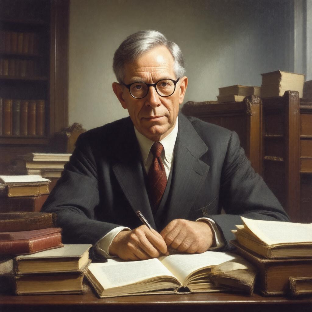 AI-created image of John Rawls