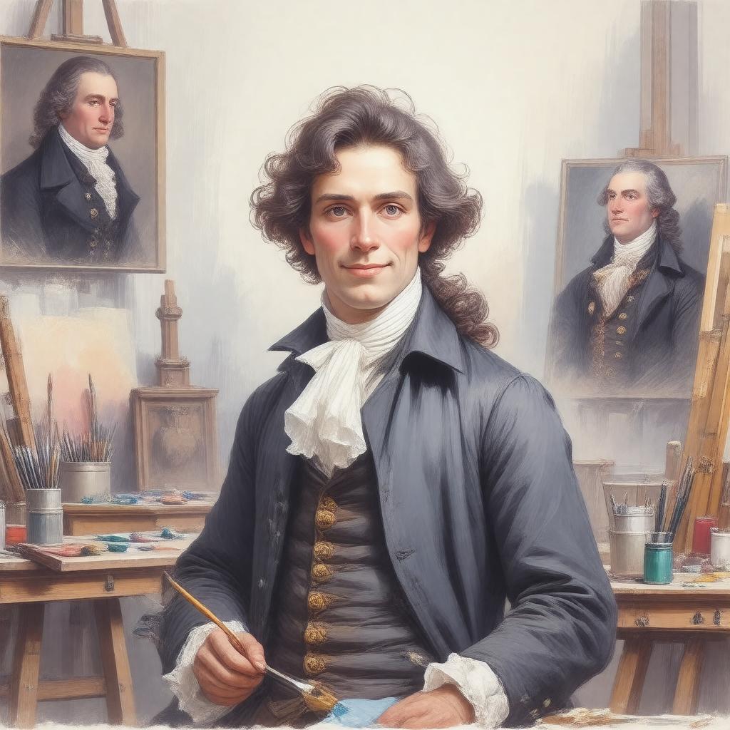 AI-created image of John Russell (artist)