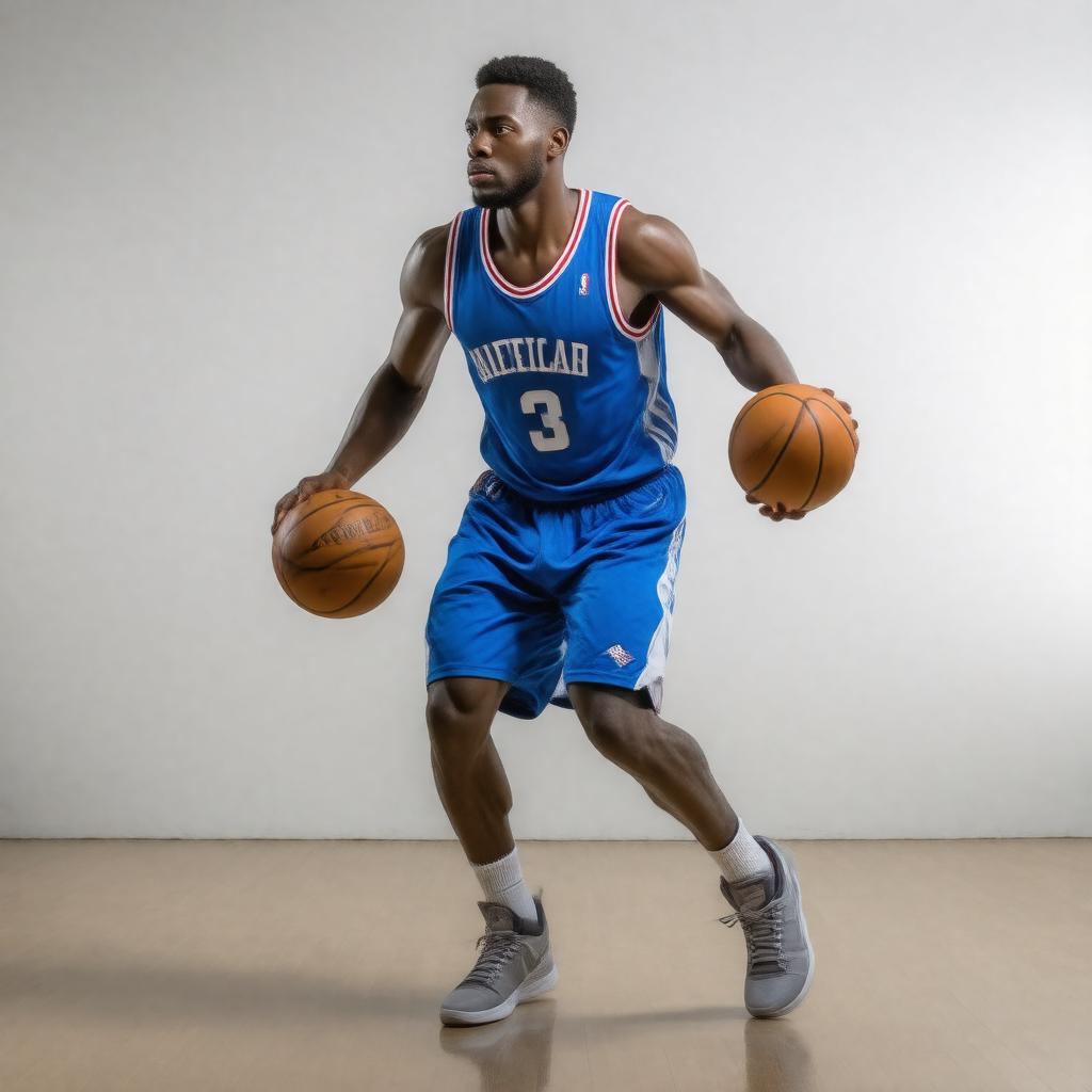 Click to view larger image AI-created image of John Russell (basketball)