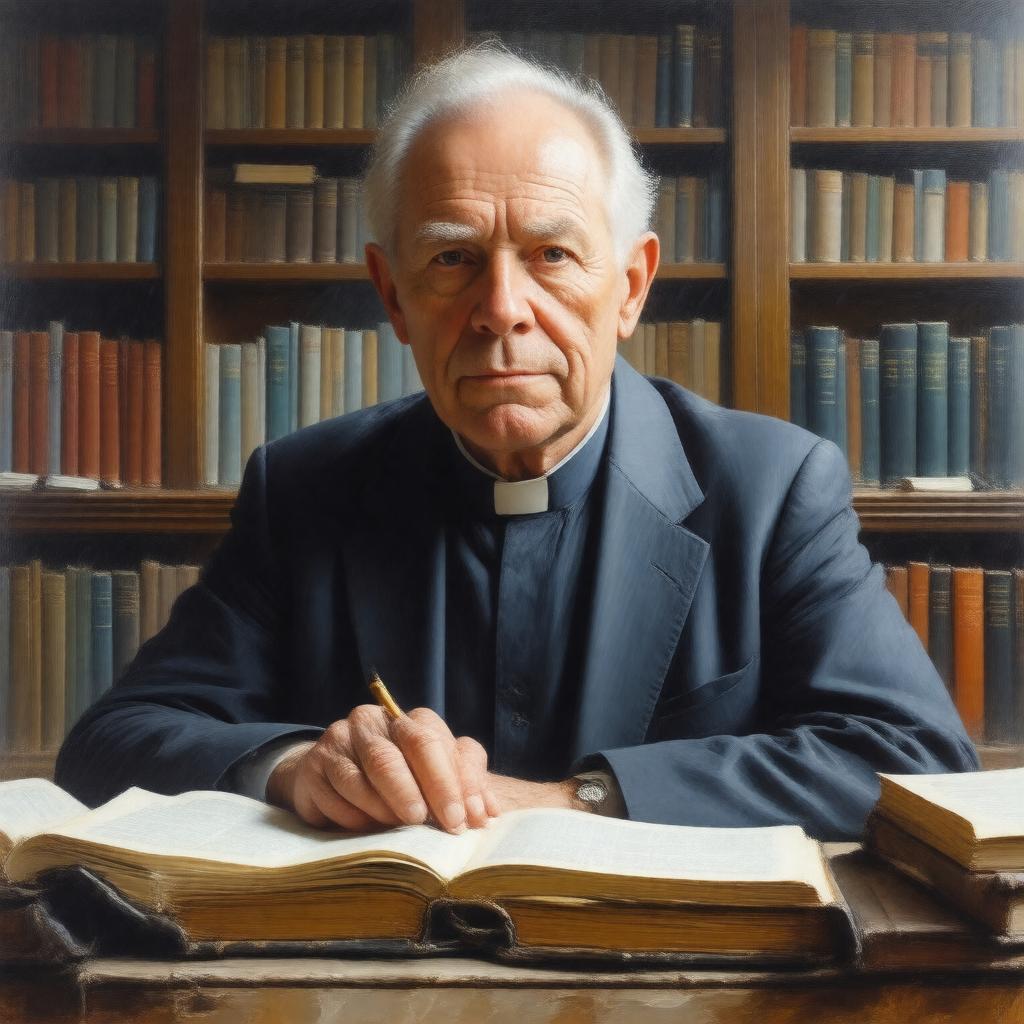 AI-created image of John Stott