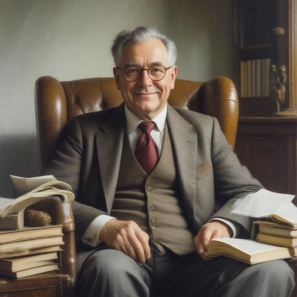 AI-created image of John Wain