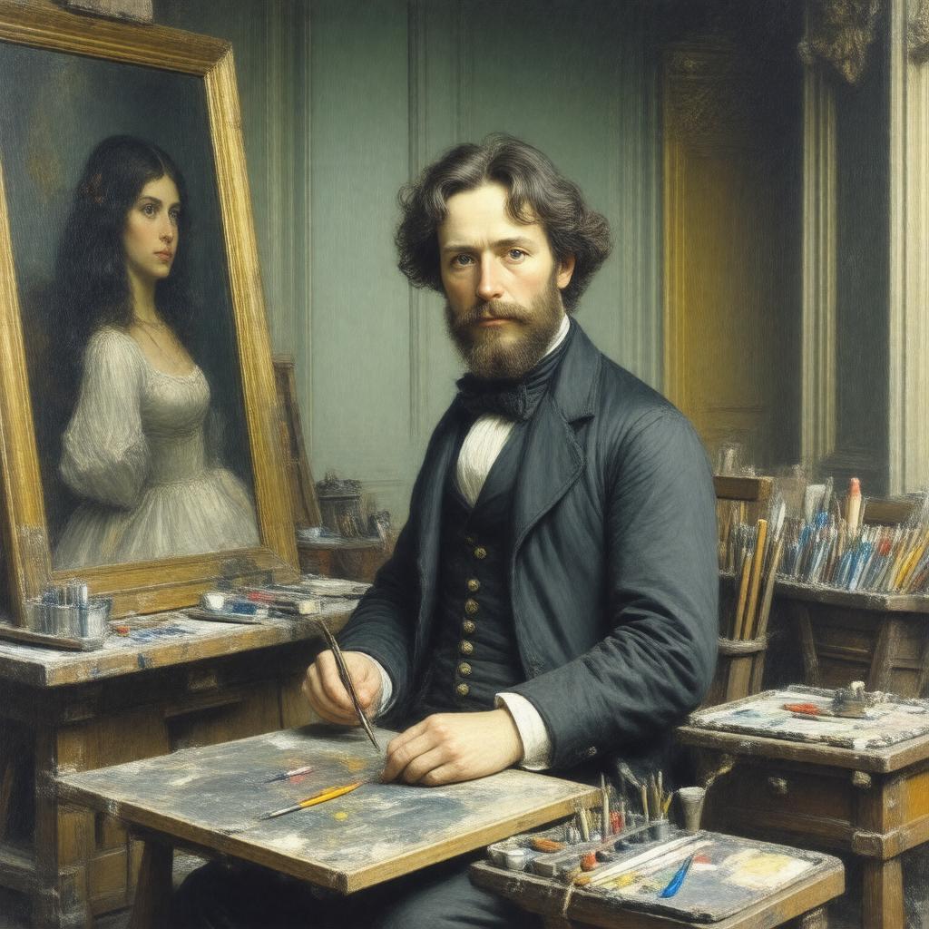 AI-created image of John William Millais