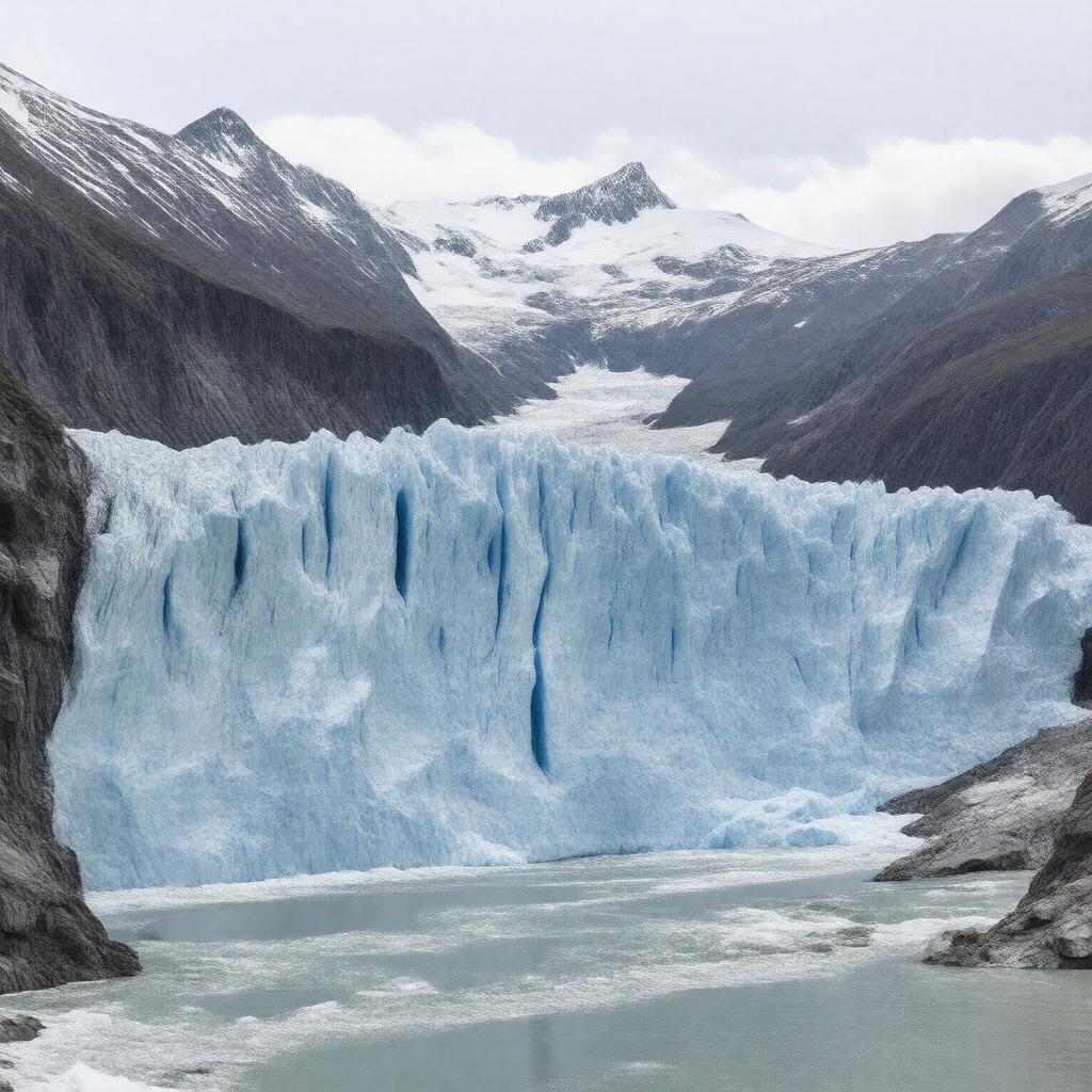 AI-created image of Johns Hopkins Glacier