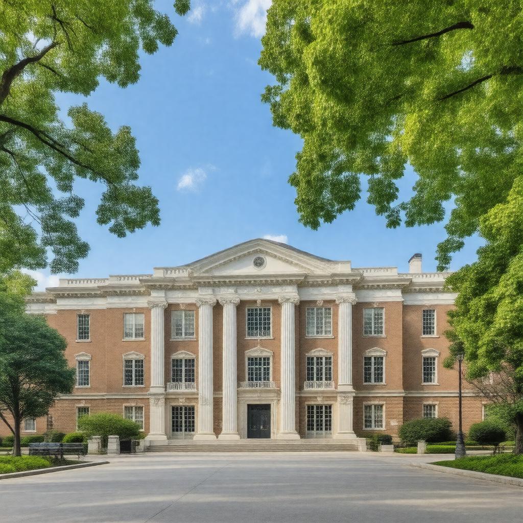 Click to view larger image AI-created image of Johns Hopkins School of Advanced International Studies