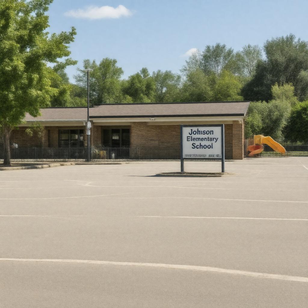 Click to view larger image AI-created image of Johnson Elementary School