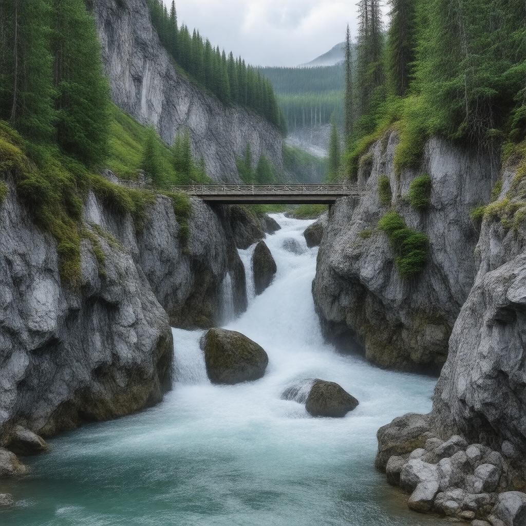 AI-created image of Johnston Canyon