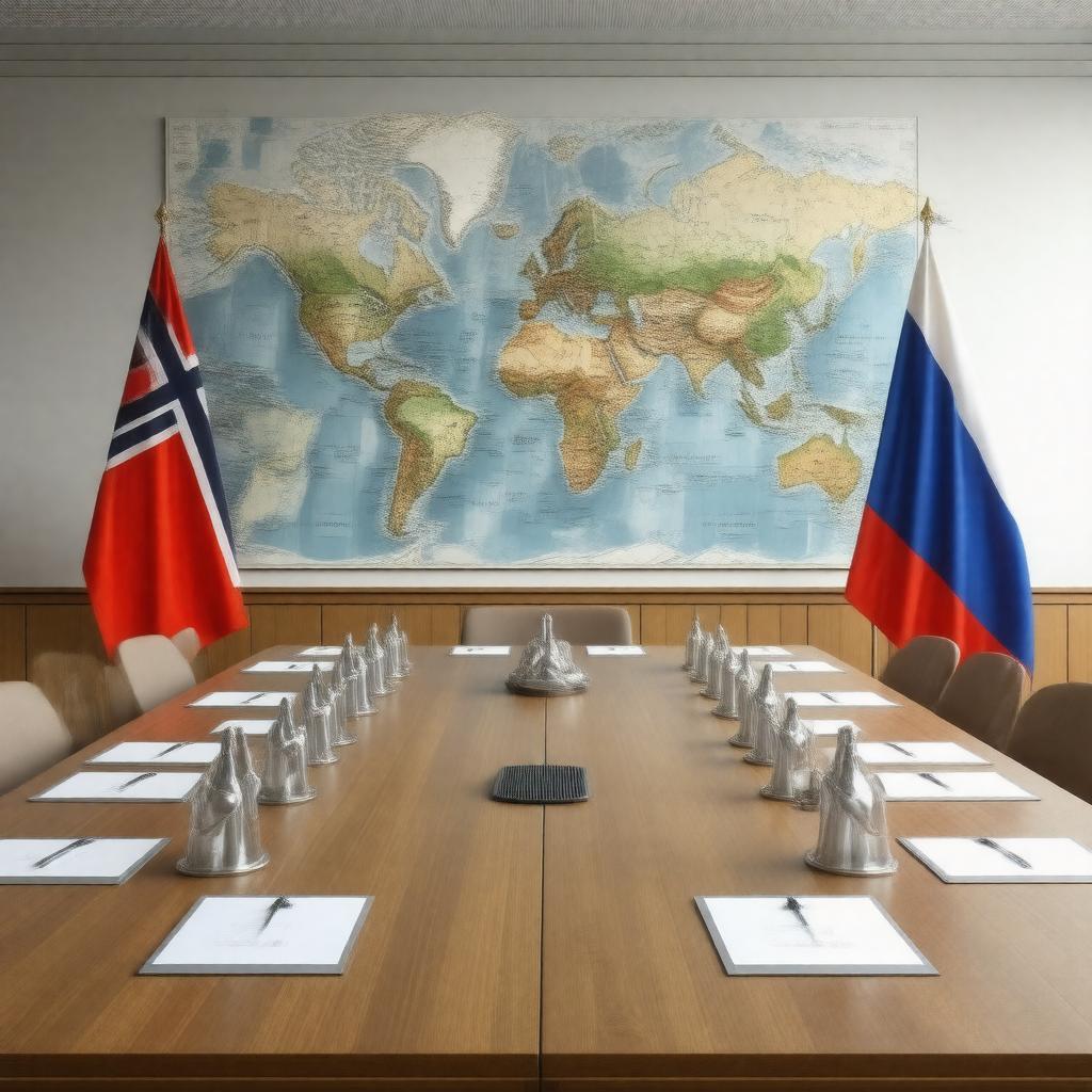 Click to view larger image AI-created image of Joint Norwegian–Russian Fisheries Commission