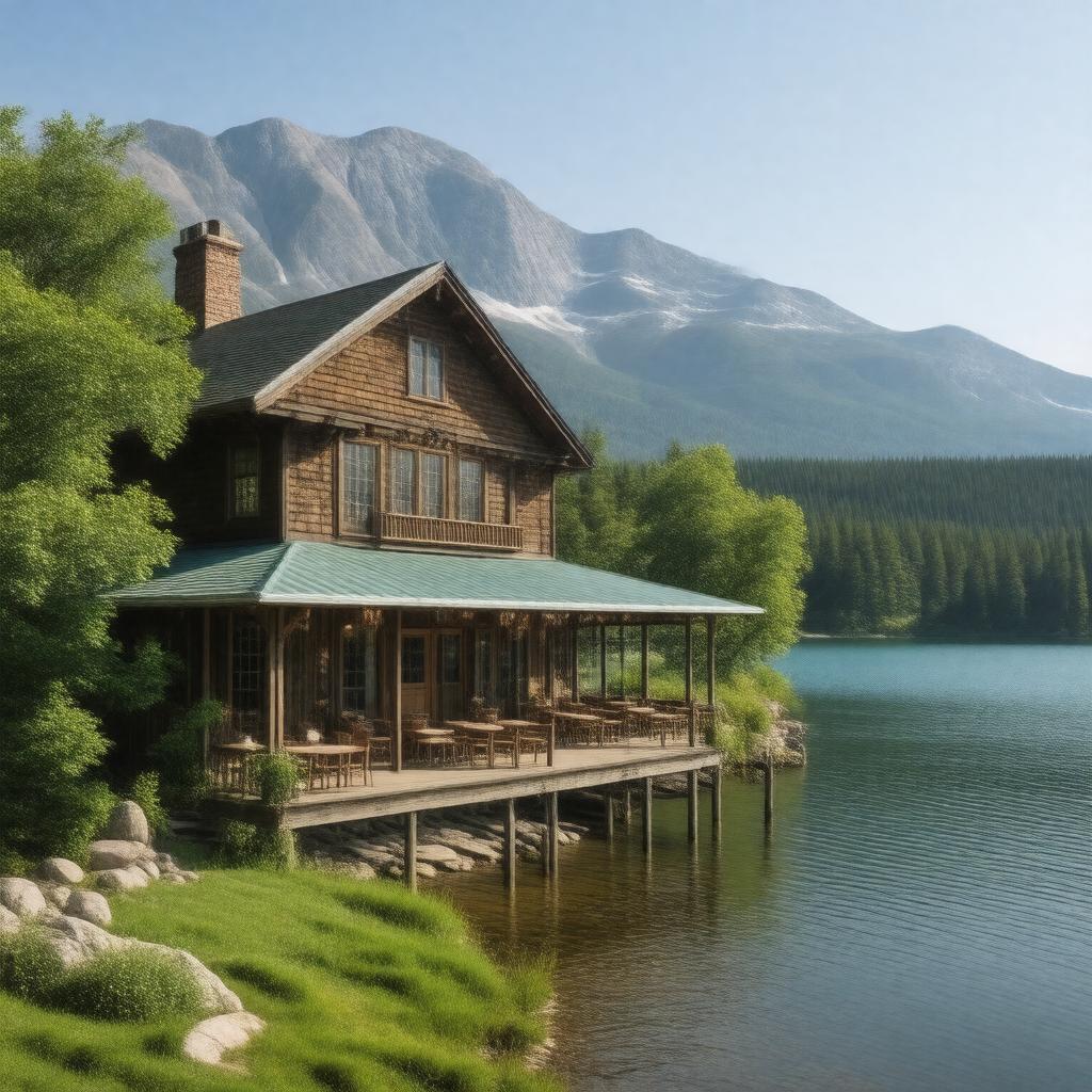 AI-created image of Jordan Pond House
