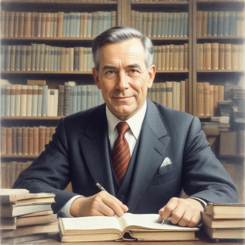 AI-created image of Joseph Needham