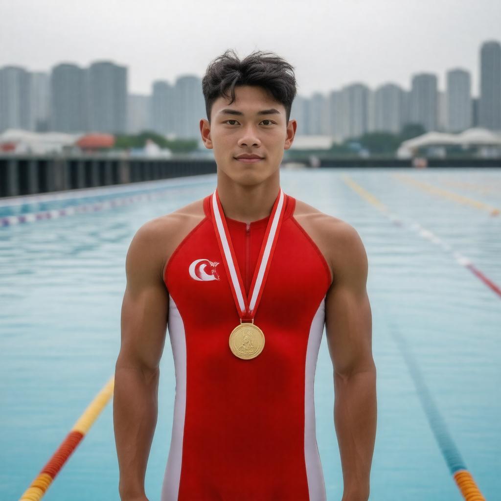 AI-created image of Joseph Schooling