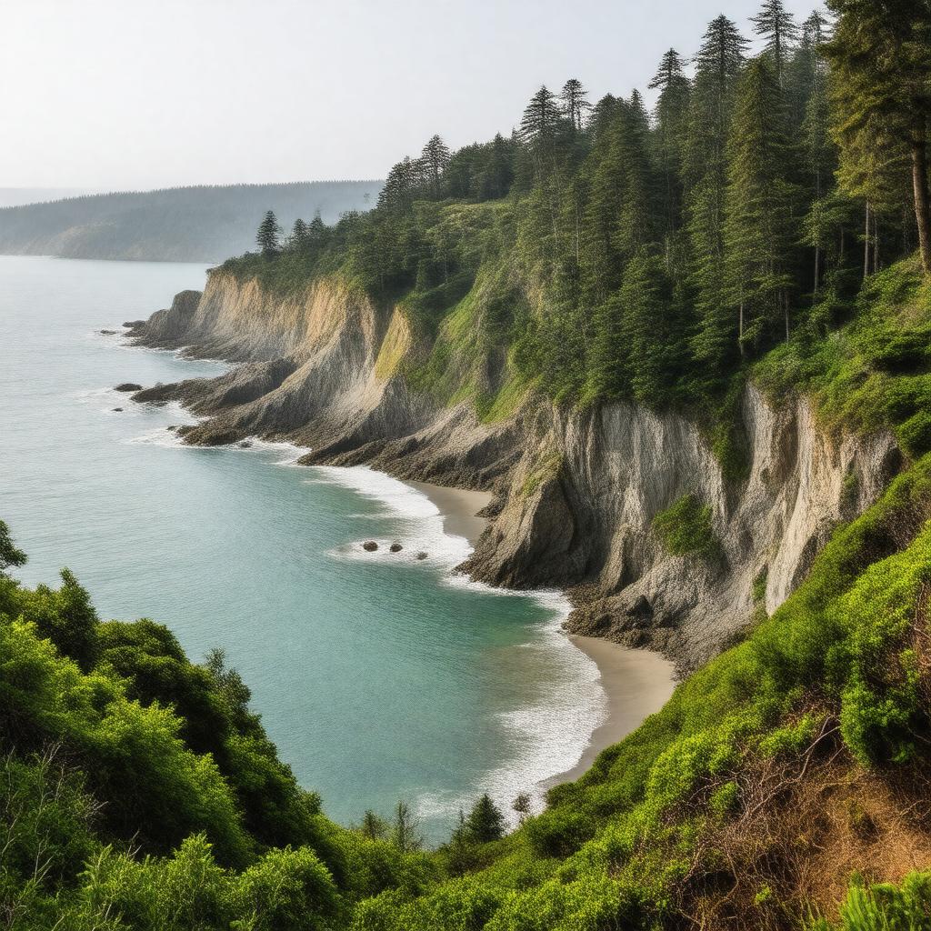 AI-created image of Julia Pfeiffer Burns State Park