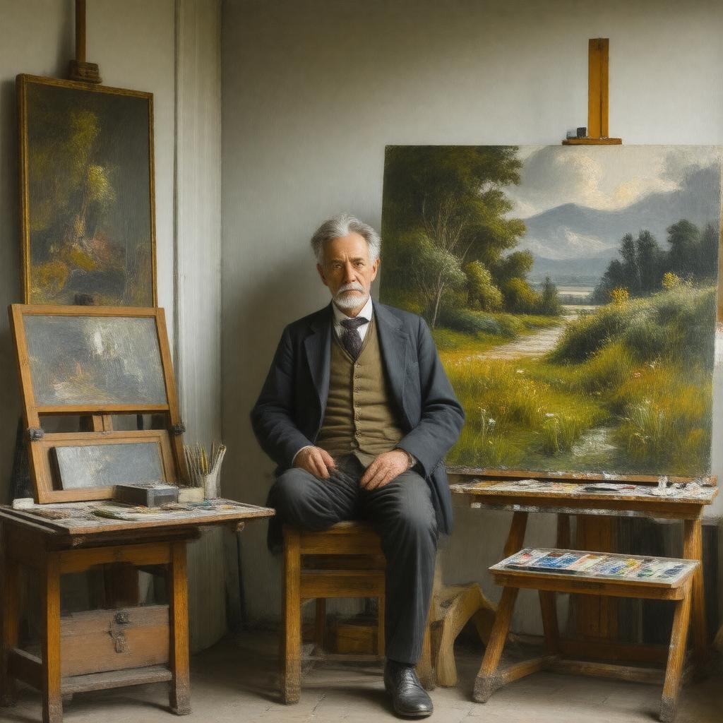 AI-created image of Julian Alden Weir