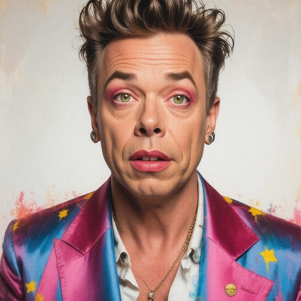 Click to view larger image AI-created image of Julian Clary