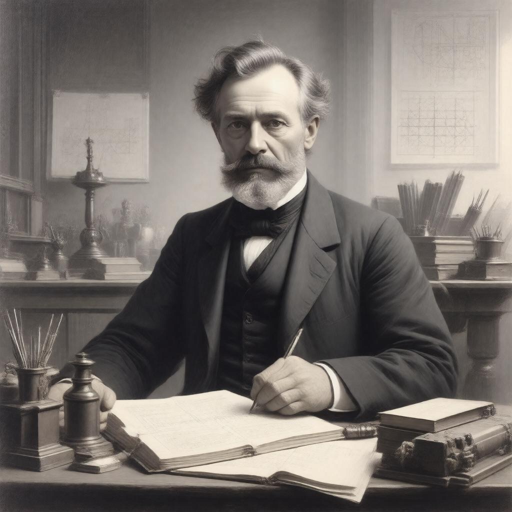 AI-created image of Julius Plücker