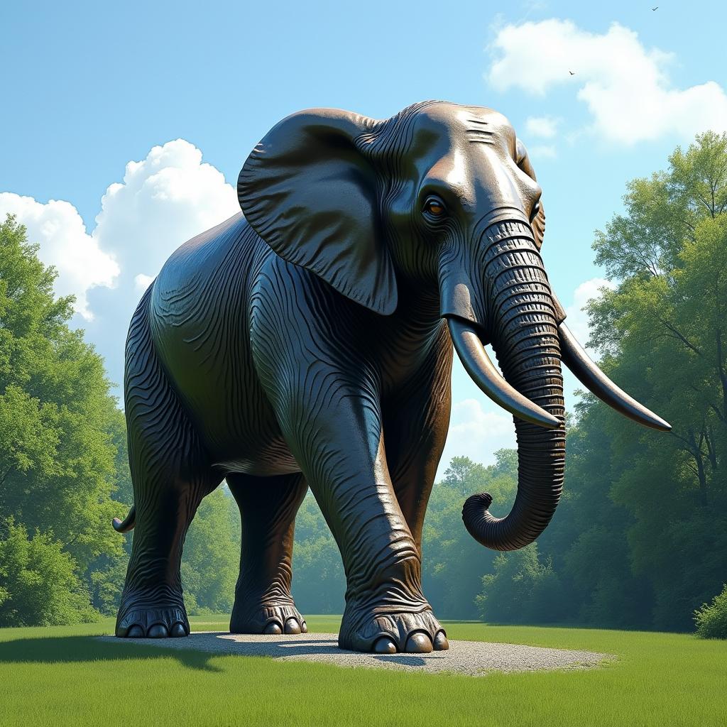 Click to view larger image AI-created image of Jumbo statue