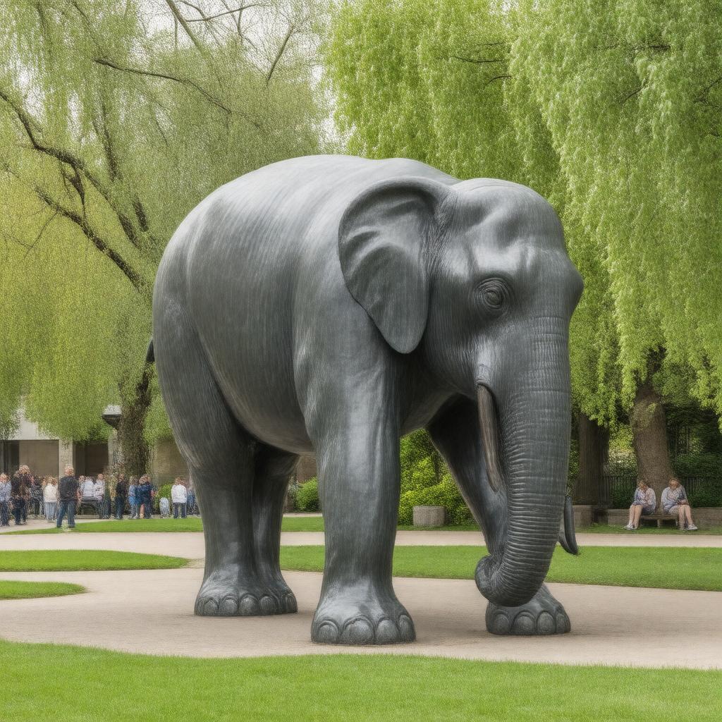 Click to view larger image AI-created image of Jumbo statue