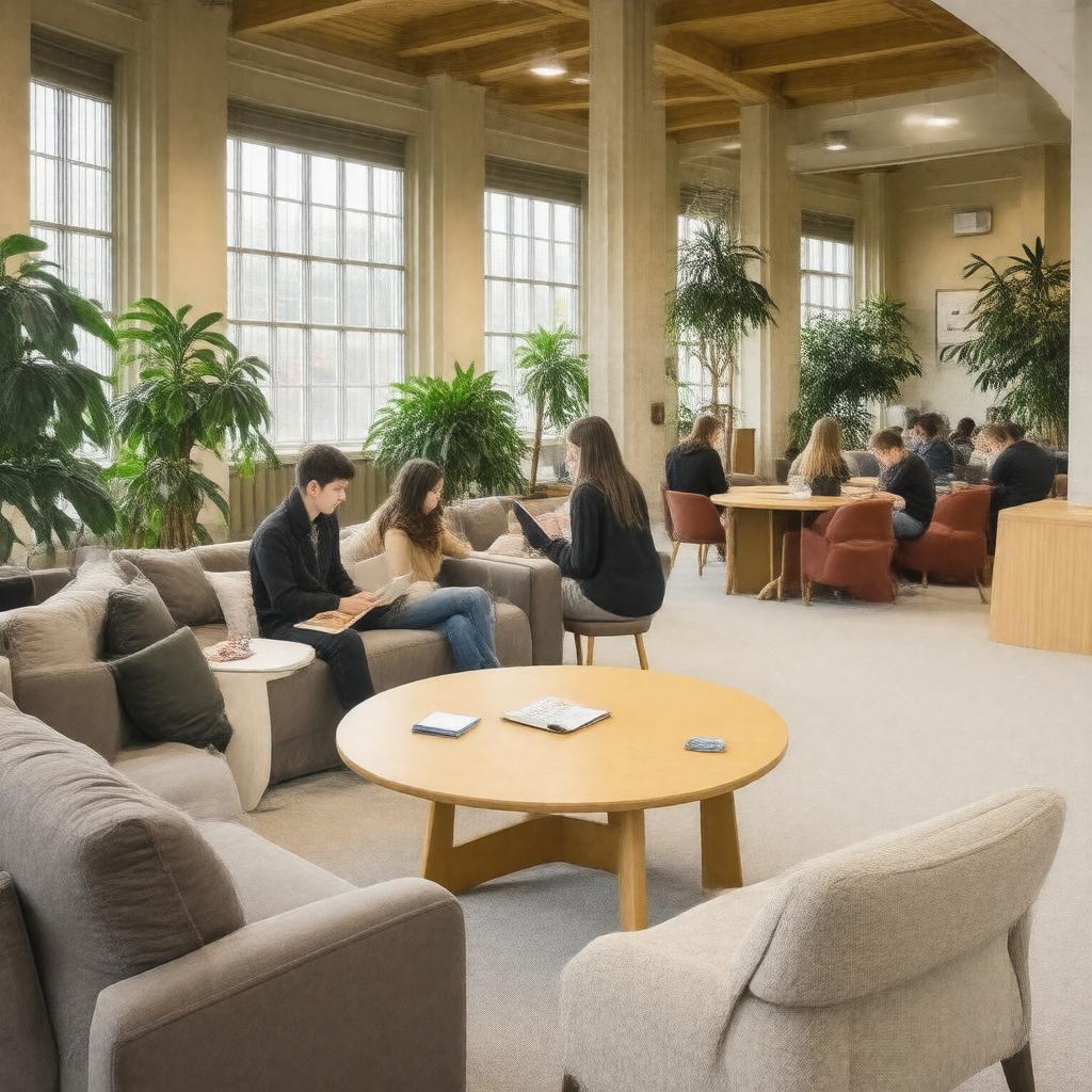 AI-created image of Junior Common Room (JCR)