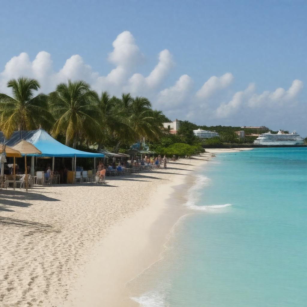 Click to view larger image AI-created image of Junkanoo Beach