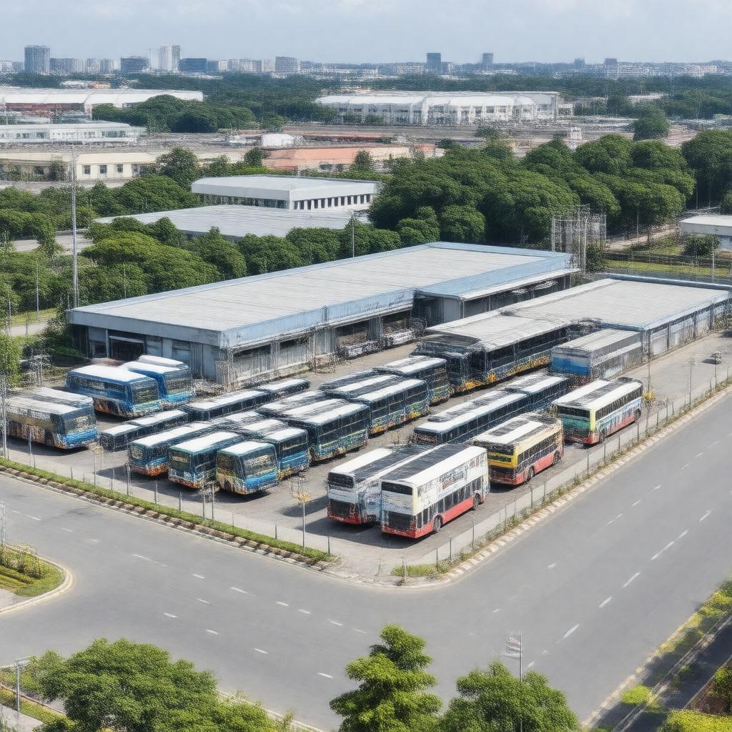 AI-created image of Jurong East Bus Depot