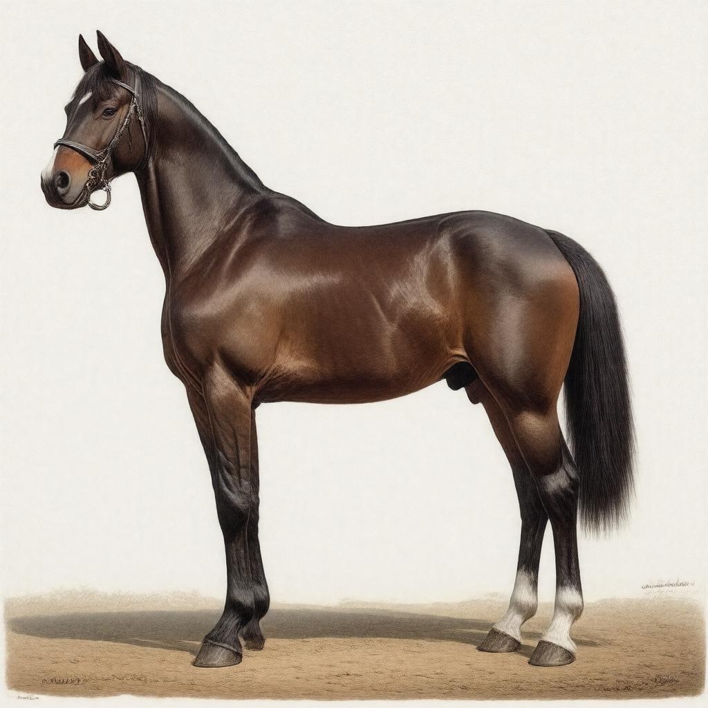 AI-created image of Justin Morgan horse