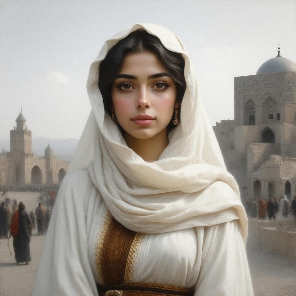 AI-created image of Juwayriya bint al-Harith