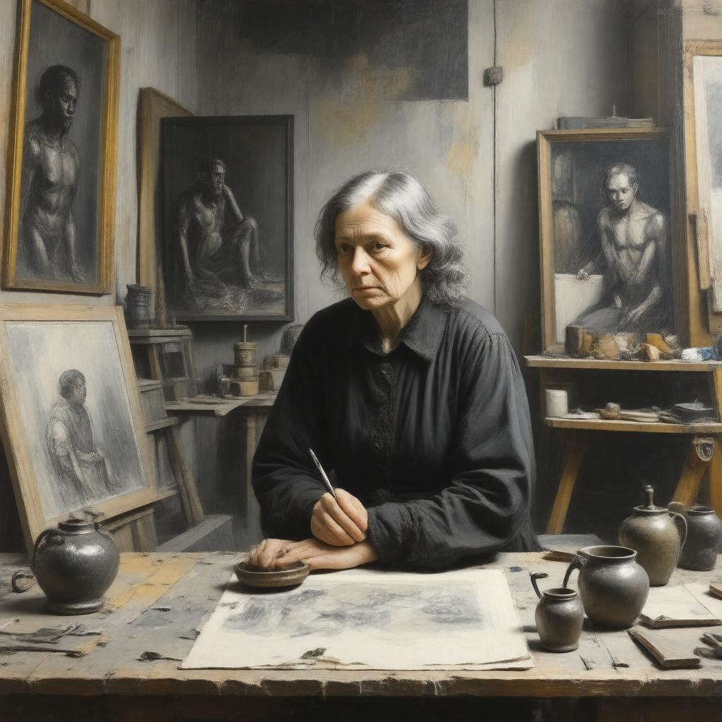 AI-created image of Käthe Kollwitz