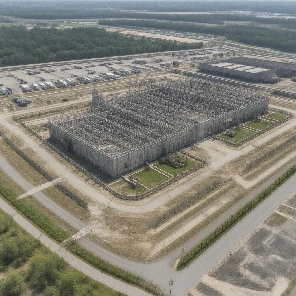 AI-created image of K-25 gaseous diffusion plant
