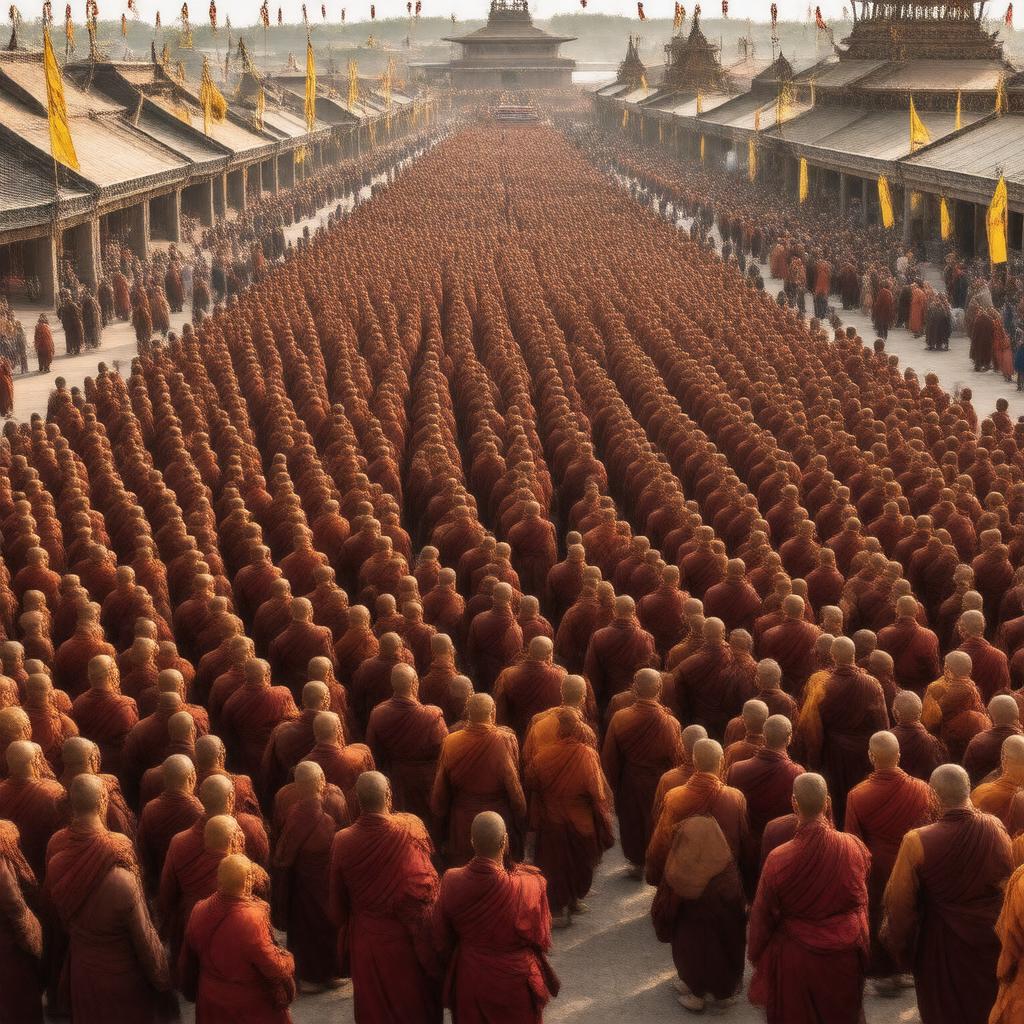 Click to view larger image AI-created image of Kagyud Monlam