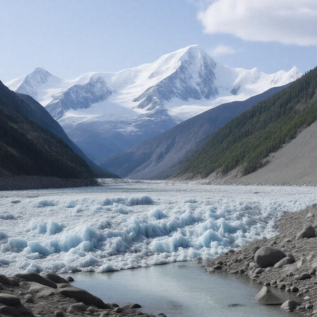 AI-created image of Kahiltna Glacier