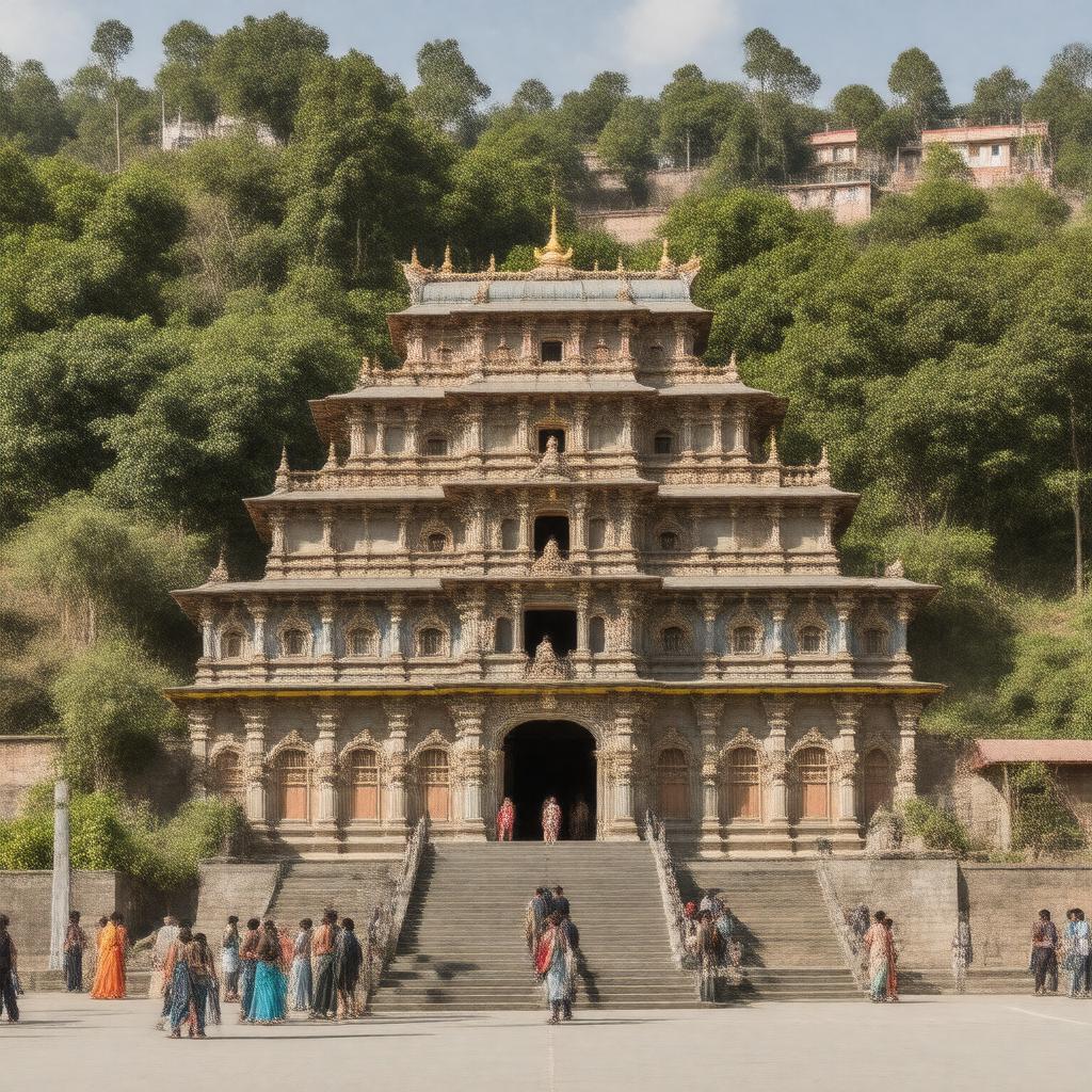 AI-created image of Kali Bari Temple