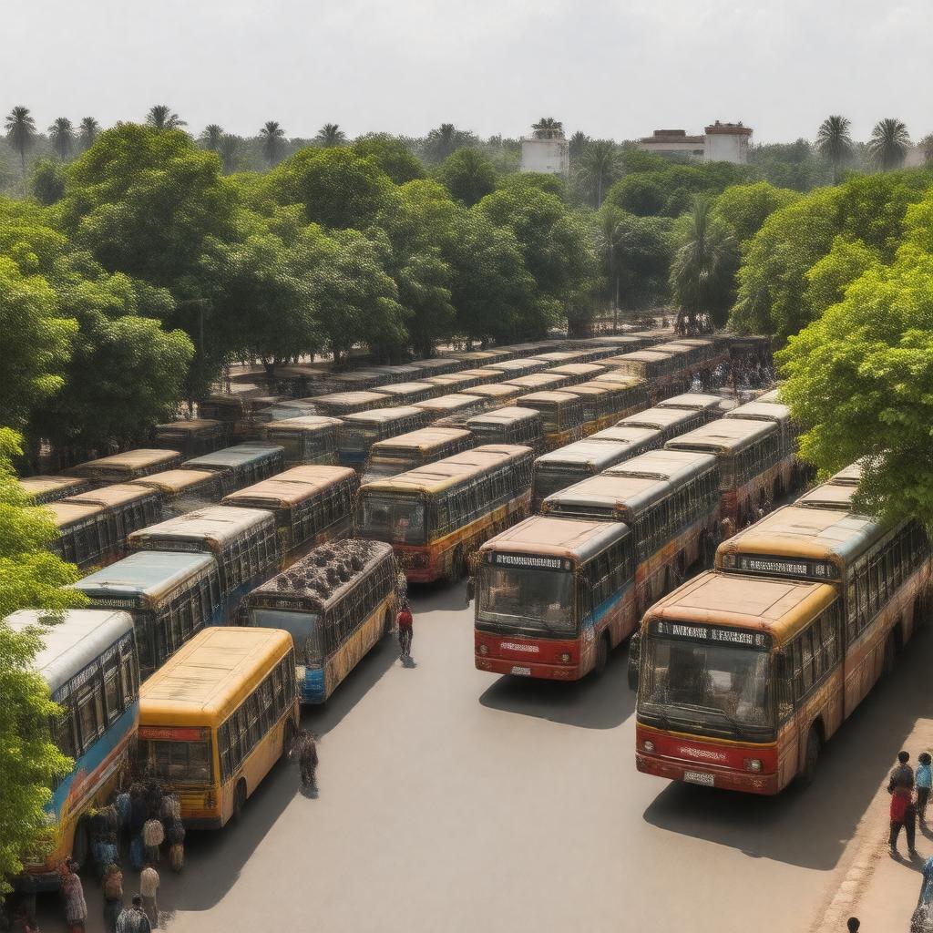 AI-created image of Kanchipuram New Bus Stand